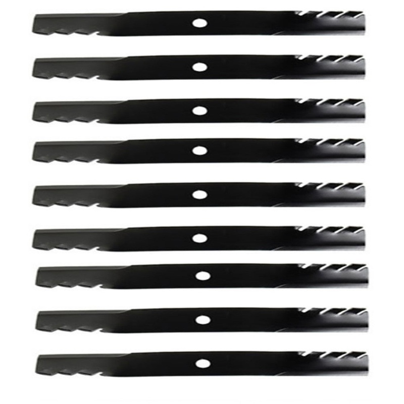 Qty 9: Toothed Mulching Blade Fits John Deere Replaces M128485