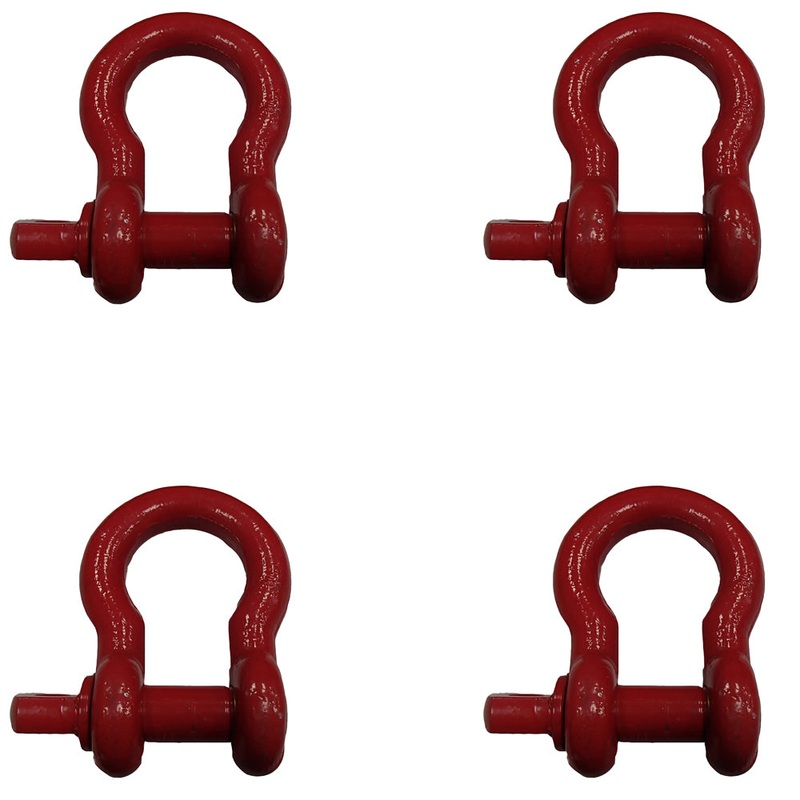 Qty 4: Red 3/4" Shackle Fits Universal Products Replaces 3-4RSHACKLE