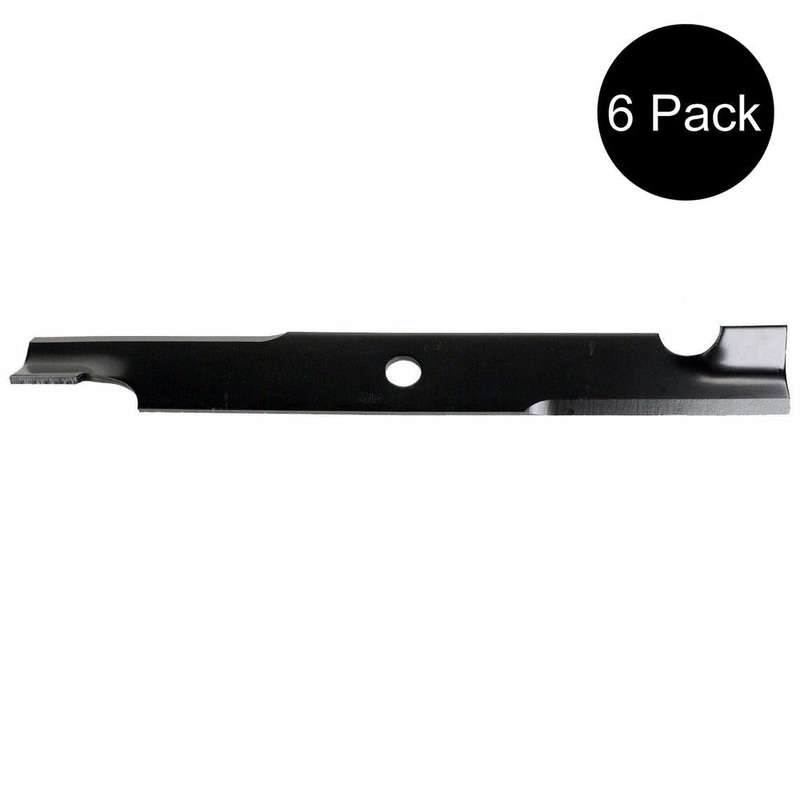 Qty 6: Notched Mower Blade - 18" X 5/8" Fits Ferris Replaces 1521227