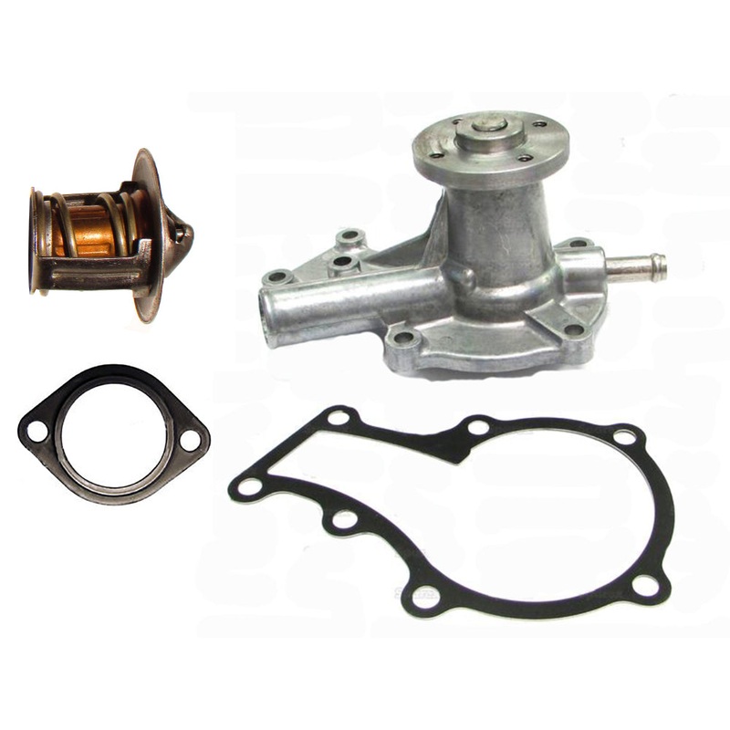 Water Pump w/ Gasket & Thermostat w/ Gasket Fits Kubota Replaces 15531-73010