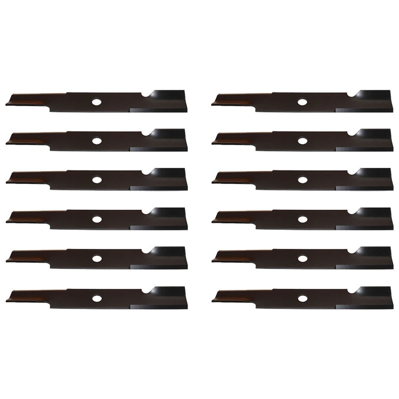 Qty 12: Notched Air-Lift Mower Blades Fits Exmark Replaces 103-6387