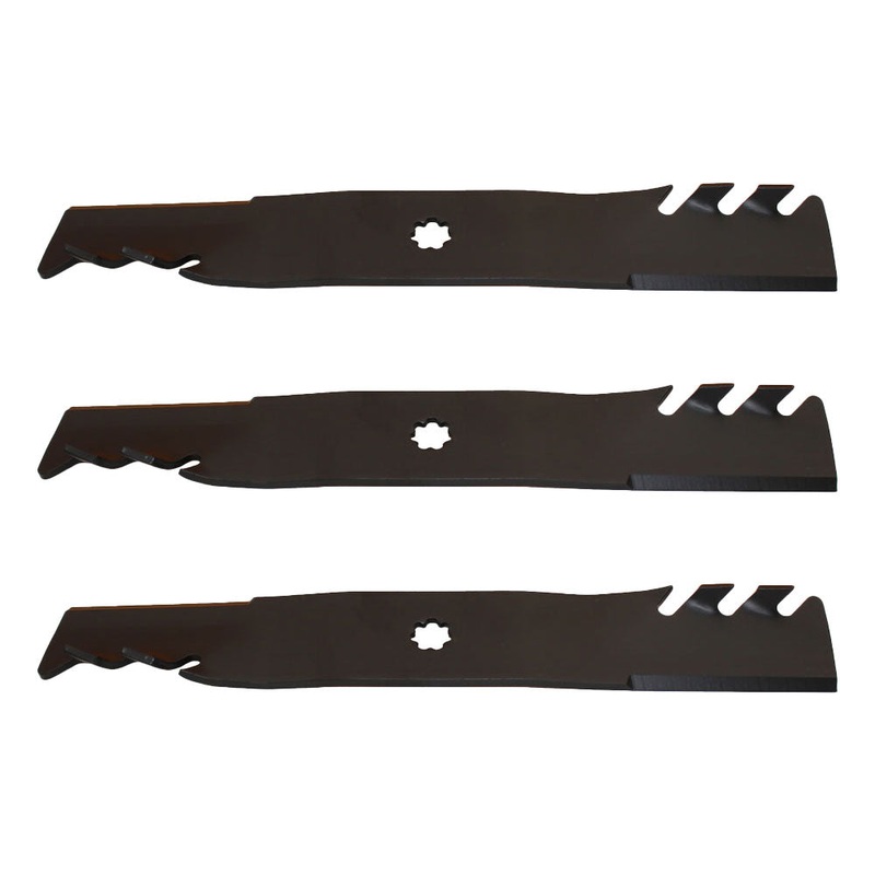 Qty 3: Toothed Mower Blade Fits John Deere Replaces AM137757