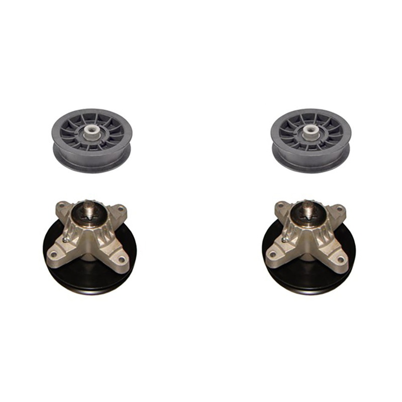 Qty 2: Spindle Assemblies With Pulleys Fits Tecumseh