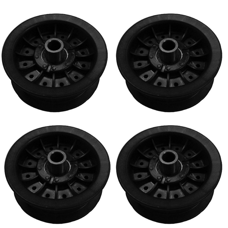 Qty 4: Flat Idler Pulley Fits MTD Replaces 756-0981