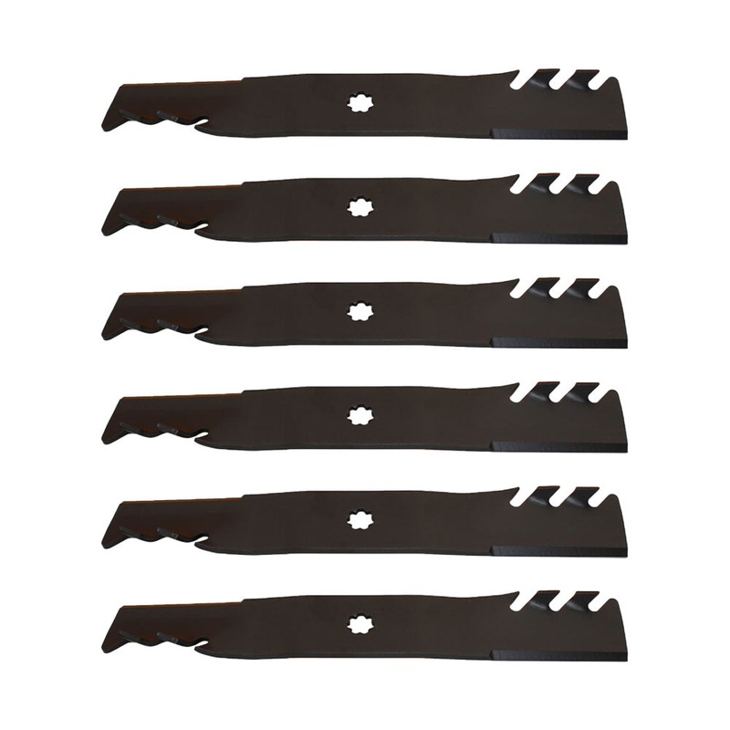 Qty 6: Toothed Mower Blade Fits John Deere Replaces AM137757