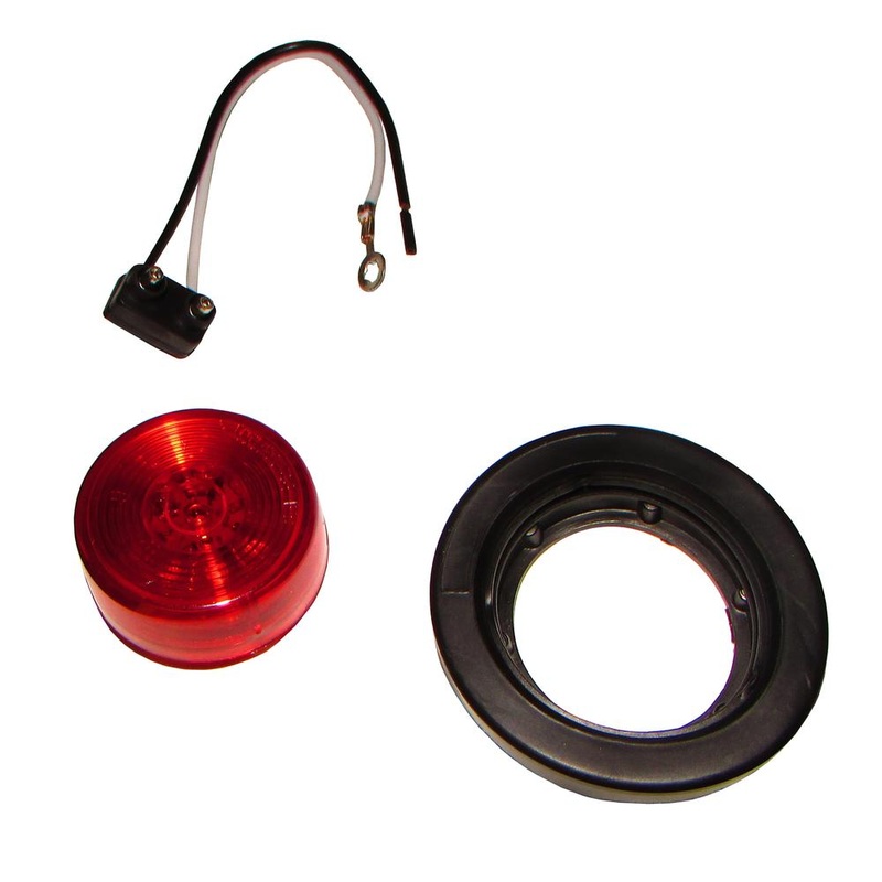 2" Round LED Red Side Marker Light Kit Fits Universal Products Replaces V198KR