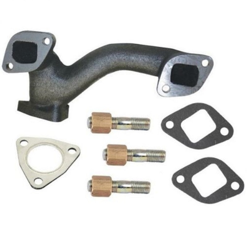 Manifold with Elbow, Gasket and Stud & Nut Fits Landini Replaces 136862198