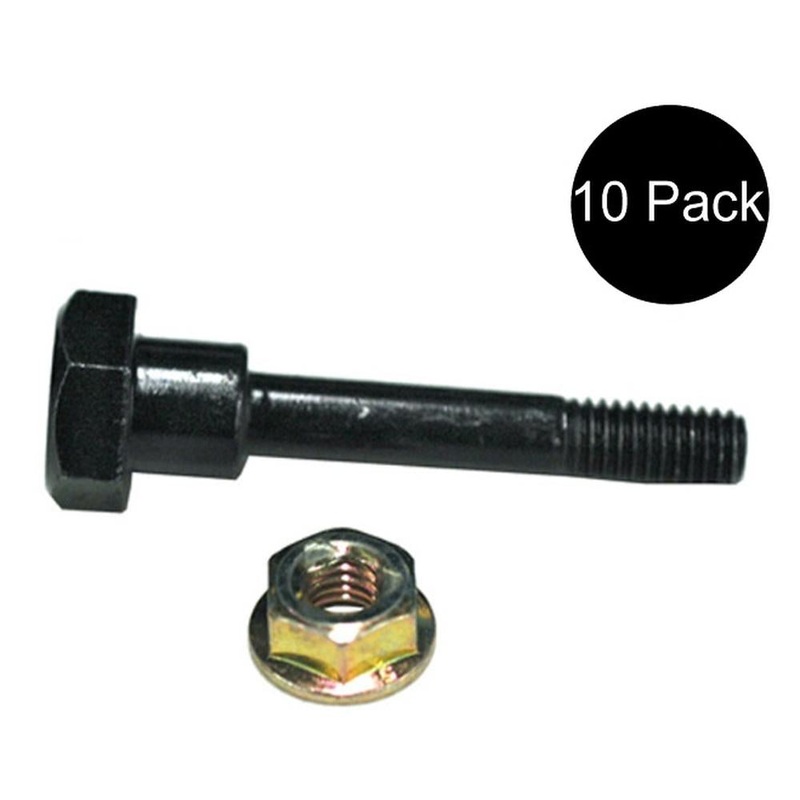 Qty 10: Shear Pin with Nut, 1-29/32" Fits Honda Replaces 90102-732-010