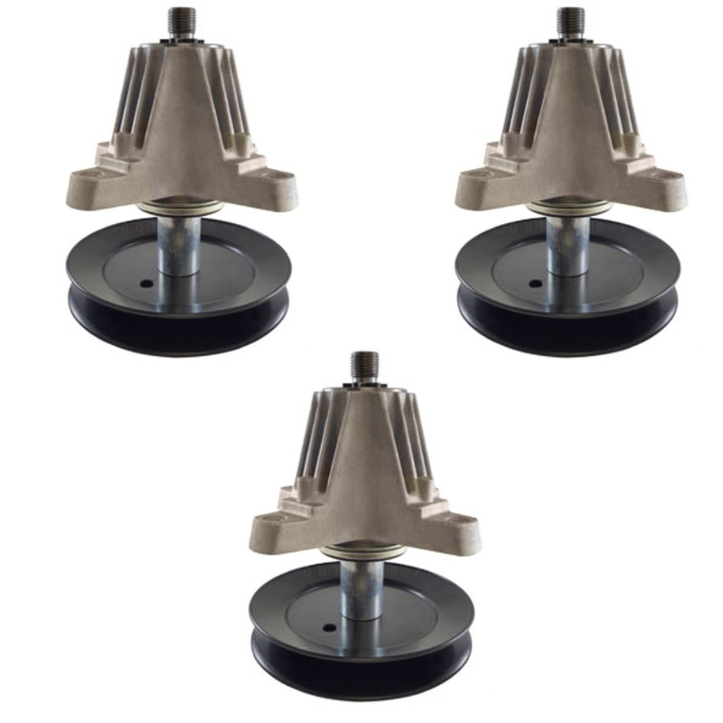 Qty: 3 Spindle Assembly w/ Pulley Fits MTD Replaces 618-06978