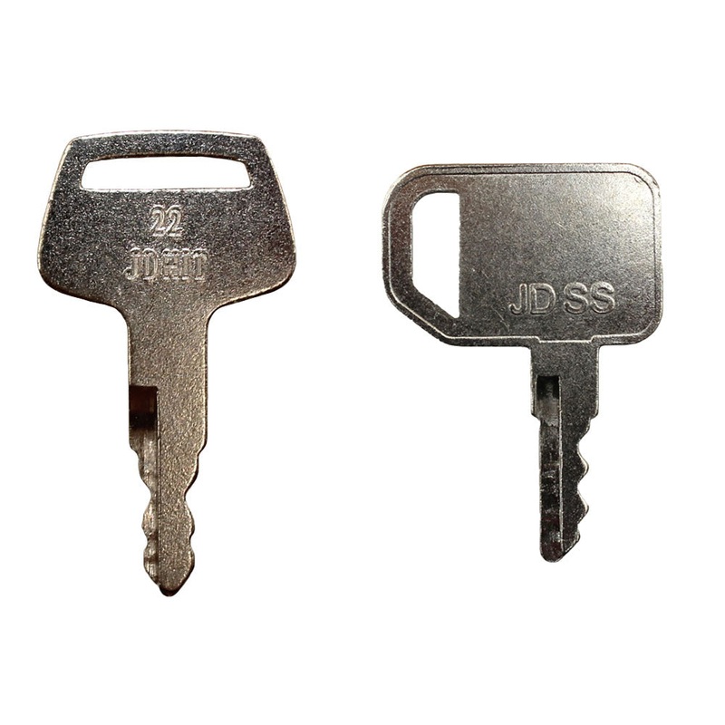 2 pc Heavy Equipment Key Set Fits John Deere Replaces 4286465