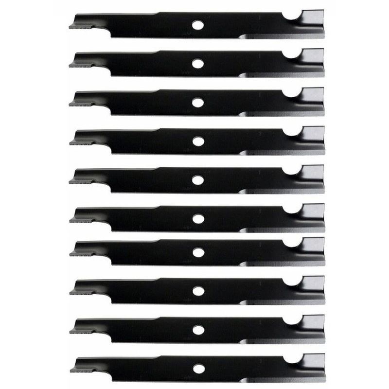 Qty 10: Notched Mower Blade - 18" X 5/8" Fits Snapper Replaces 5101756