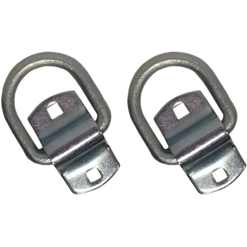 Qty 2: 1/2" Bolt-on D-Ring & Clip Fits Universal Replaces DR050-SC