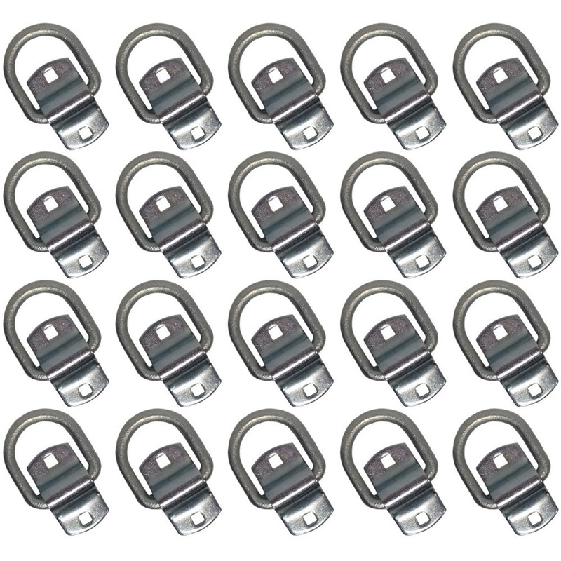 Qty 20: 1/2" Bolt-on D-Ring & Clip Fits Universal Replaces DR050-SC