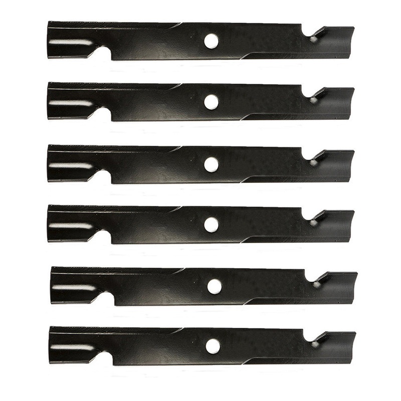 Qty 6: High Lift Notched Mower Blade Fits Exmark Replaces 103-6383