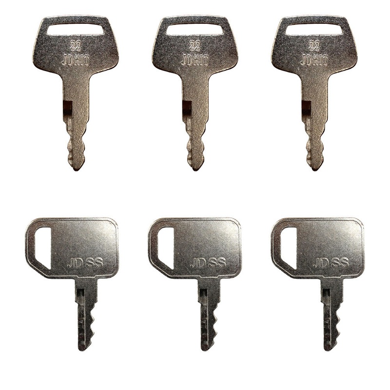 Qty 3: 2 pc Heavy Equipment Key Set Fits John Deere Replaces 4286465