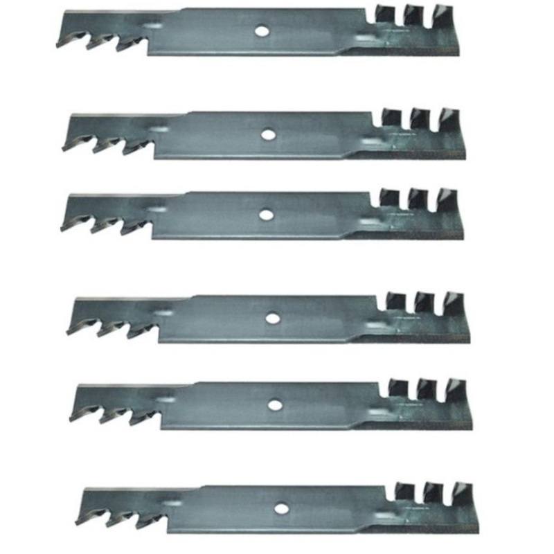 Qty 6: Heavy Duty Toothed Mulching Blade Fits John Deere Replaces AM104489