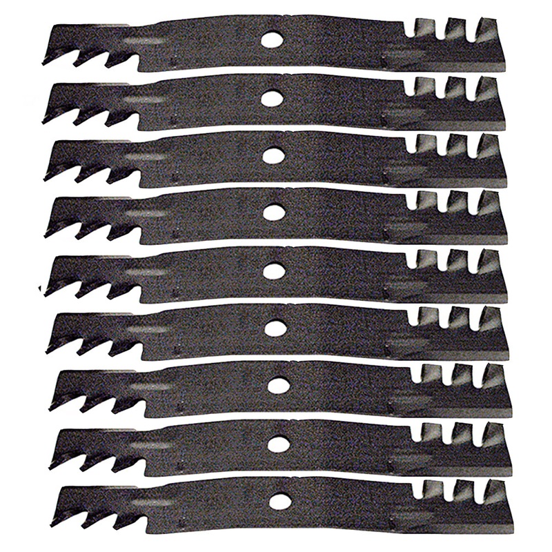 Qty 9: Toothed Mulching Blade Fits John Deere Replaces M145516