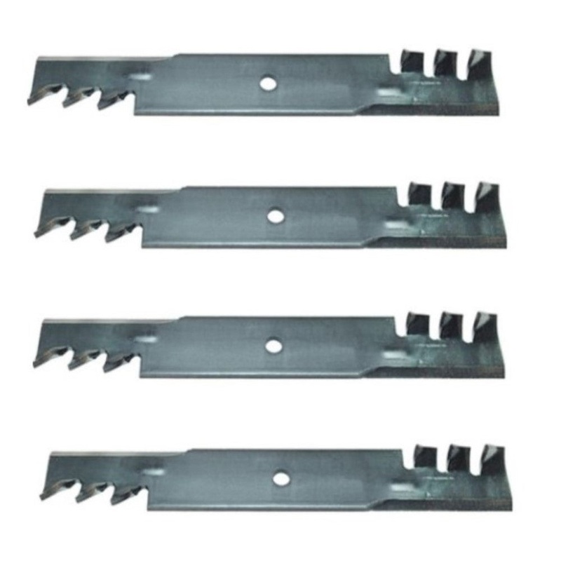 Qty 4: Heavy Duty Toothed Mulching Blade Fits John Deere Replaces AM104489