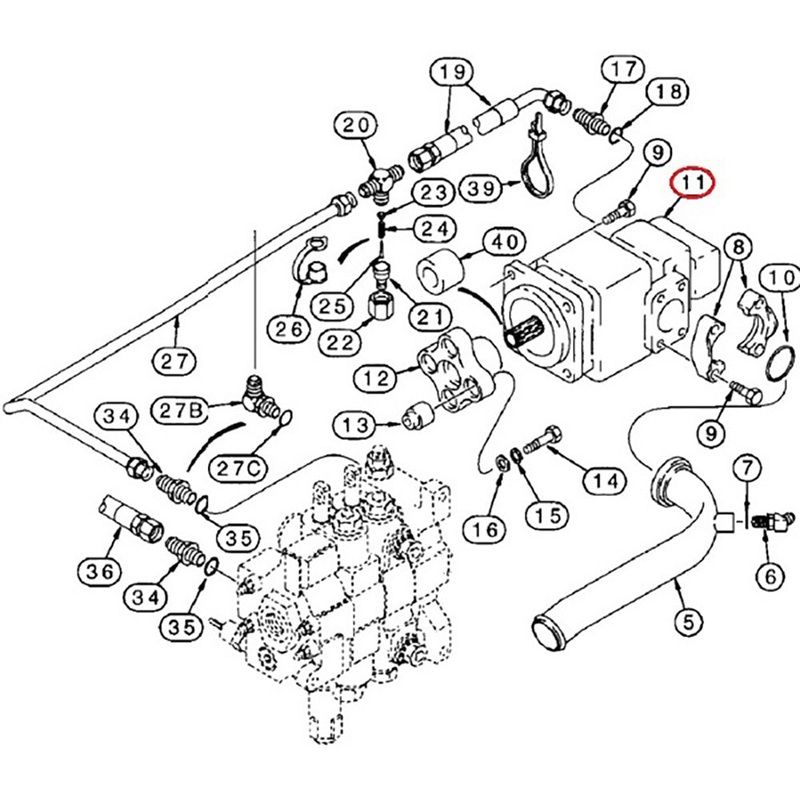 87433897 Loader Backhoe Hydraulic Pump Fits Case 580SL Series I