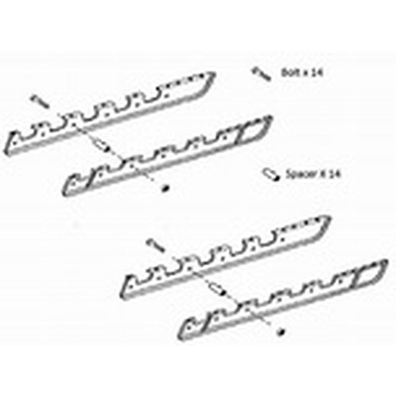 PV6614 Rockguard Set  6 Roller track frame Fits John Deere 650G, 650H s/n -92591