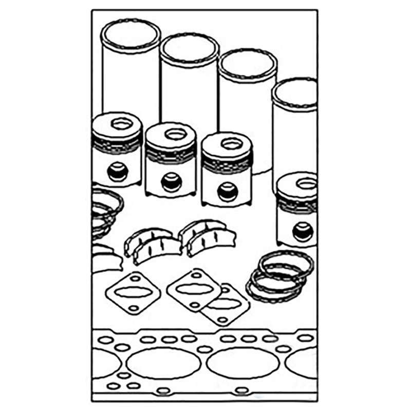 RE66092 Major Engine Overhaul Kit Fits John Deere 4.5L 210LE 310E 450H 485E 486E