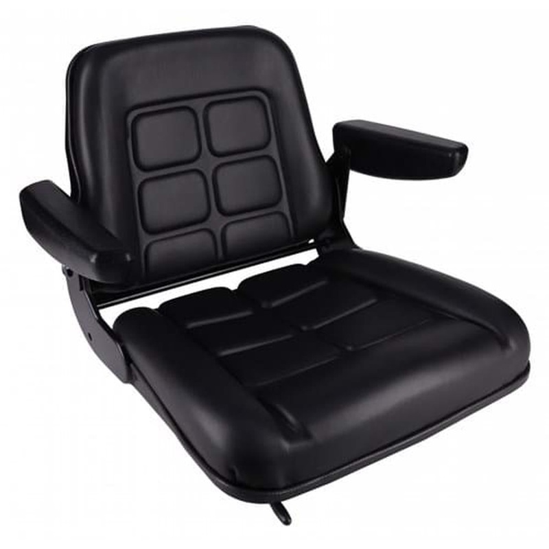 S830801 Low Back Seat, Black Vinyl Fits TCM