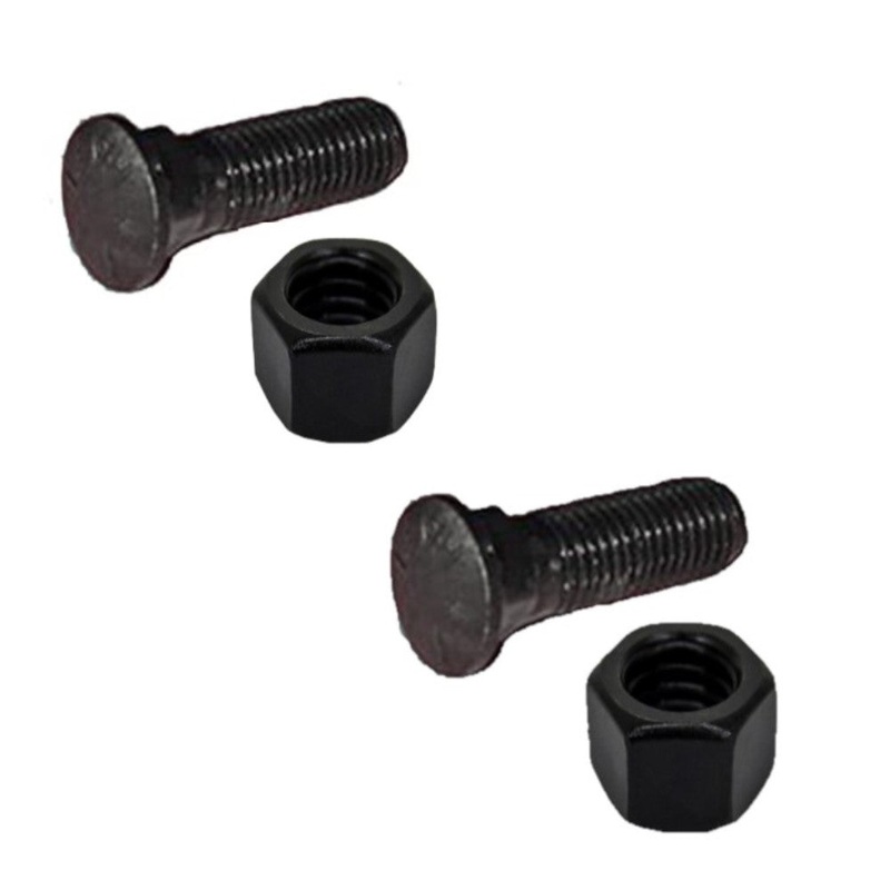 2 Plow Bolt & Nut for Blades Cutting Edge 5/8-11x2 1/4 Grade 8 Dome Head