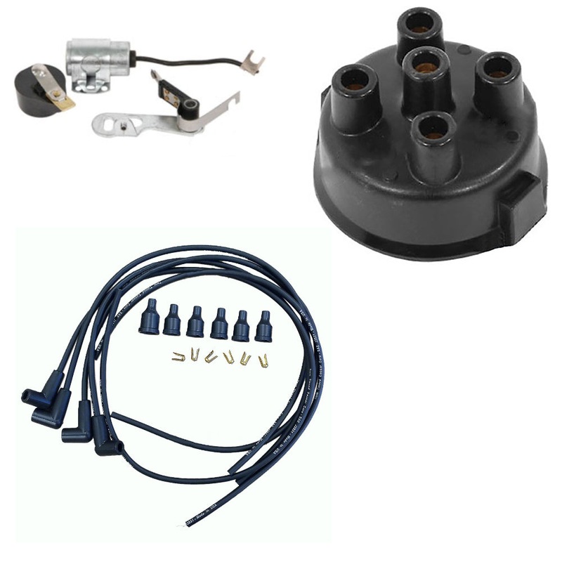 Ignition Kit w/ Distr. Cap & Wiring Set Fits Massey Ferguson Replaces 1023370M1