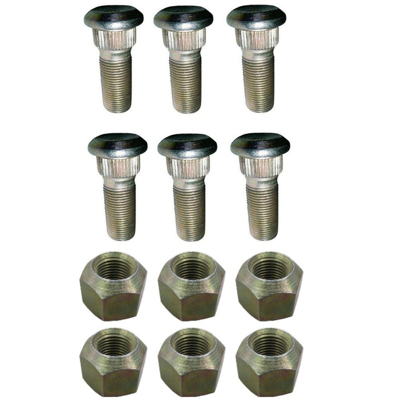 1663 Qty 6: Front Wheel Stud & Wheel Nut Fits Case/International Harvester 238
