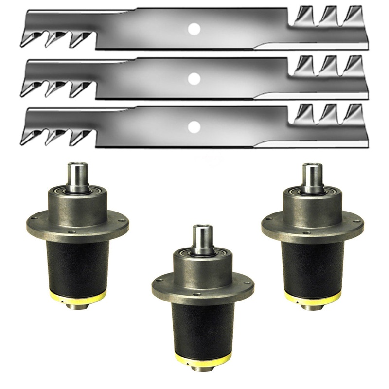 Mulching Blade & Deck Spindle Kit Fits Dixon Replaces 12421