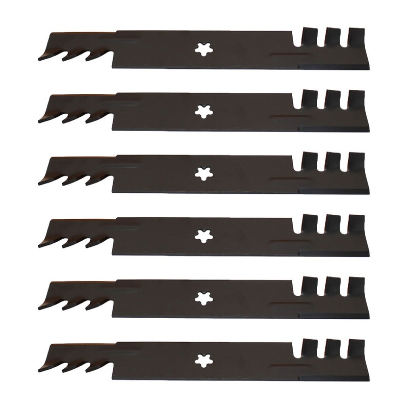 Qty: 6 Toothed Mulching Mower Blade Fits Dixon Replaces 539112079