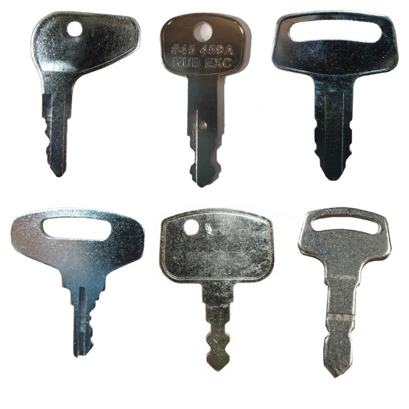 6 pc Equipment Key Set Fits Kubota Replaces 15248-63700