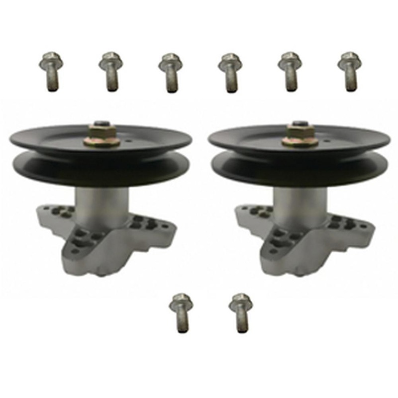 Qty 2: Spindle Assembly W/Pulley & Bolts Fits Cub Cadet Replaces 618-0624