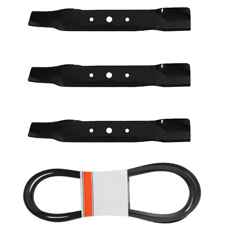 Mower Deck Belt & Blade Set Fits John Deere Replaces GX20250
