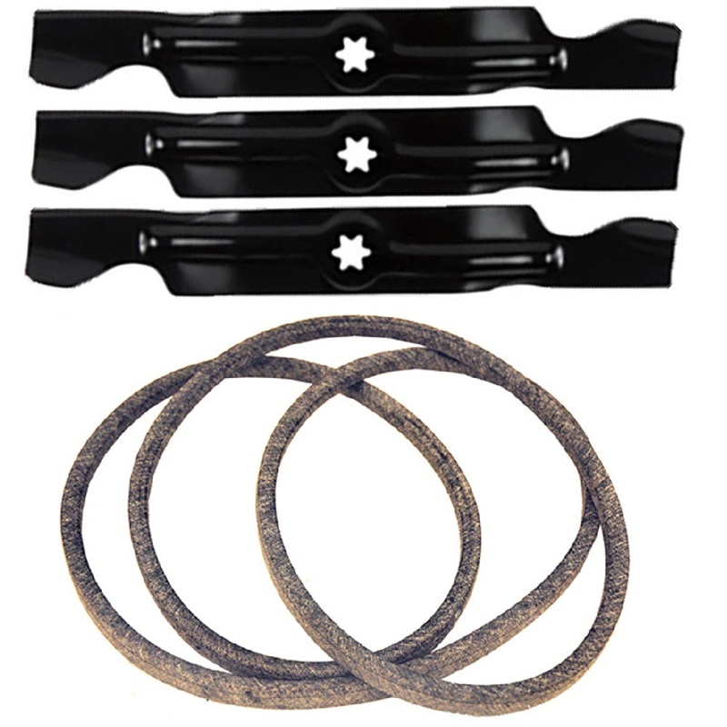 Mower Deck Belt and Blade Set Fits Cub Cadet Replaces 490-110-C123