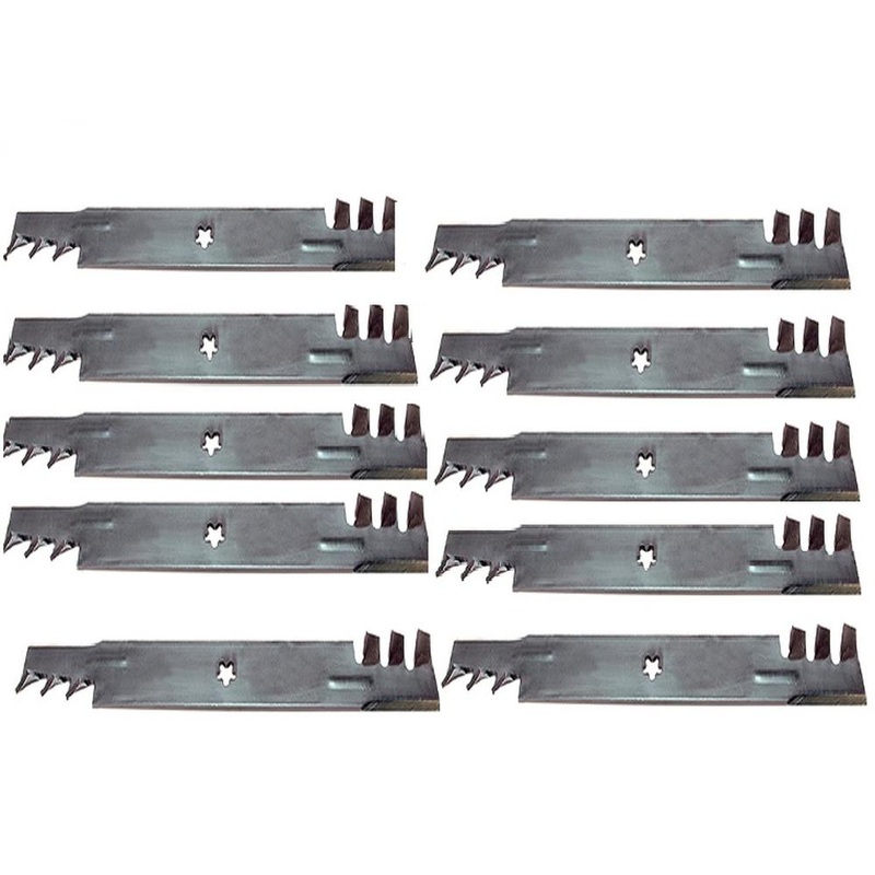 Qty 10: Toothed Mulching Blade Fits Husqvarna Replaces 113312X