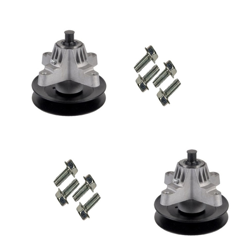 Qty 2: Spindle Assemblies and Bolts Fits Troy Bilt Replaces 618-0565