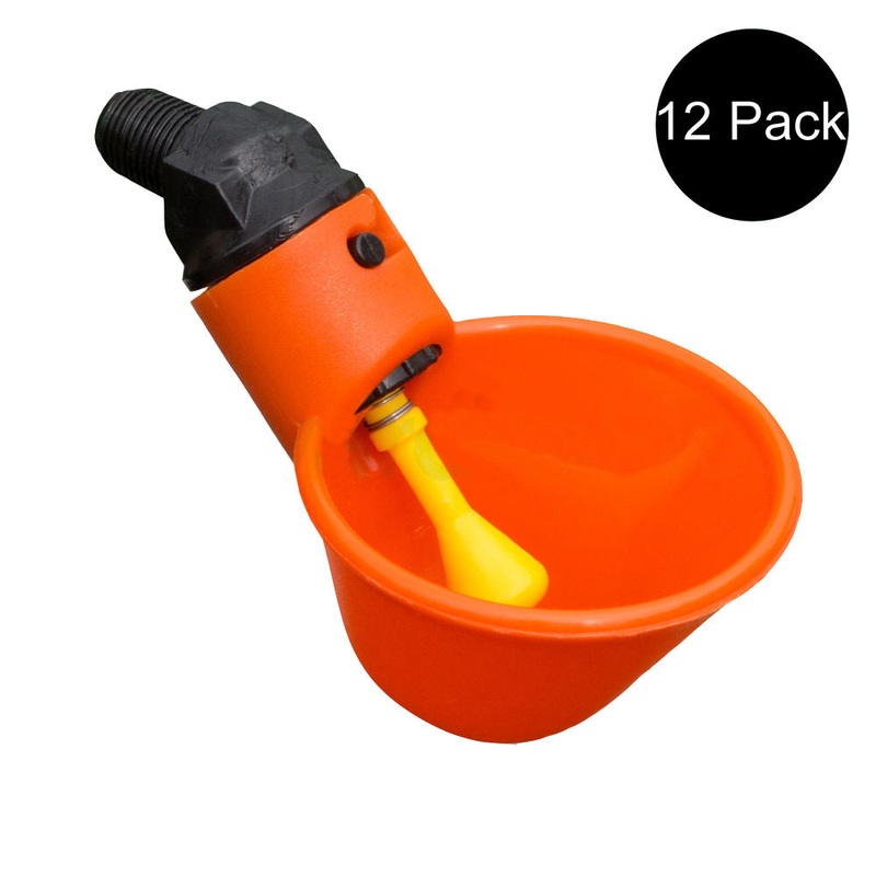 AUTOWTRDRNKRCUP Qty 12: Automatic Water Drinker Cup Fits Universal Products