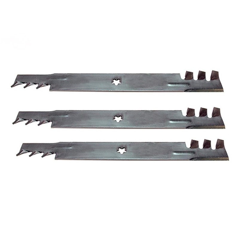 Qty 3: Toothed Mulching Blade Fits Husqvarna Replaces 113312X