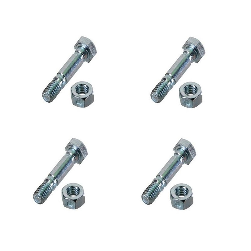 Qty 4: Shear Pin with Nut Fits MTD Replaces 710-0890