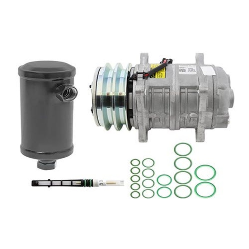Heavy Off Road Air Conditioning Kit with Clutch fits Caterpillar 236B3 242B3 246C 252B3 256C 259B3 262C 272C 277C 279C 287C 289C 297C 299C 258-2468