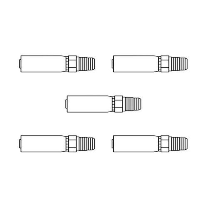 Hydraulic Fitting HC-MP Male NPFT Pipe Rigid Straight 5 Pack fits Case BR997913R1 fits Farm-Oyl BR410115 fits Dayco HY04-04MP fits Tisco BRHY04-04MP