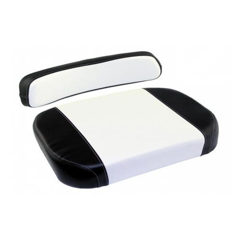 Seat Cushion Set - 2 Piece Vinyl Black/White fits International 404 504 606 706 806 2404 2504 2606 2706 2806 2404 2504