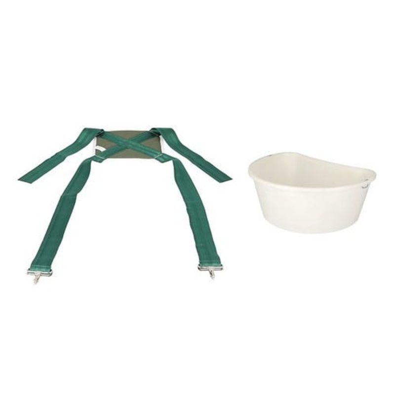 Heavy Duty Padded Fruit Picking Harness & Fruit Picking Bucket 28 Quart