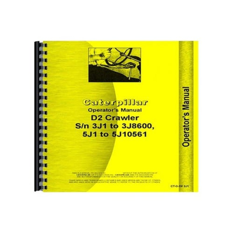 Operator's Manual fits Caterpillar D2 D2