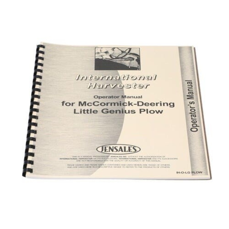 Operator's Manual fits International 8