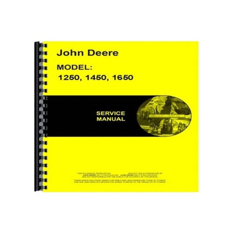 Service Manual fits John Deere 1250 1450 1650 1650