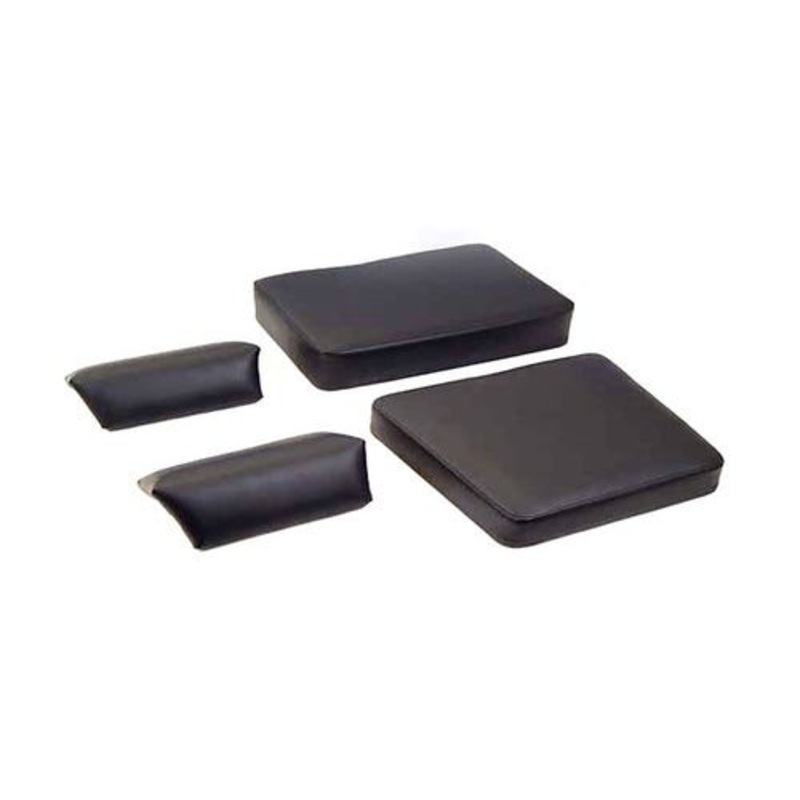 Seat Cushion Set - 4 Piece Vinyl Black fits Case 450C 455C 550 450C 455C 550 PV813