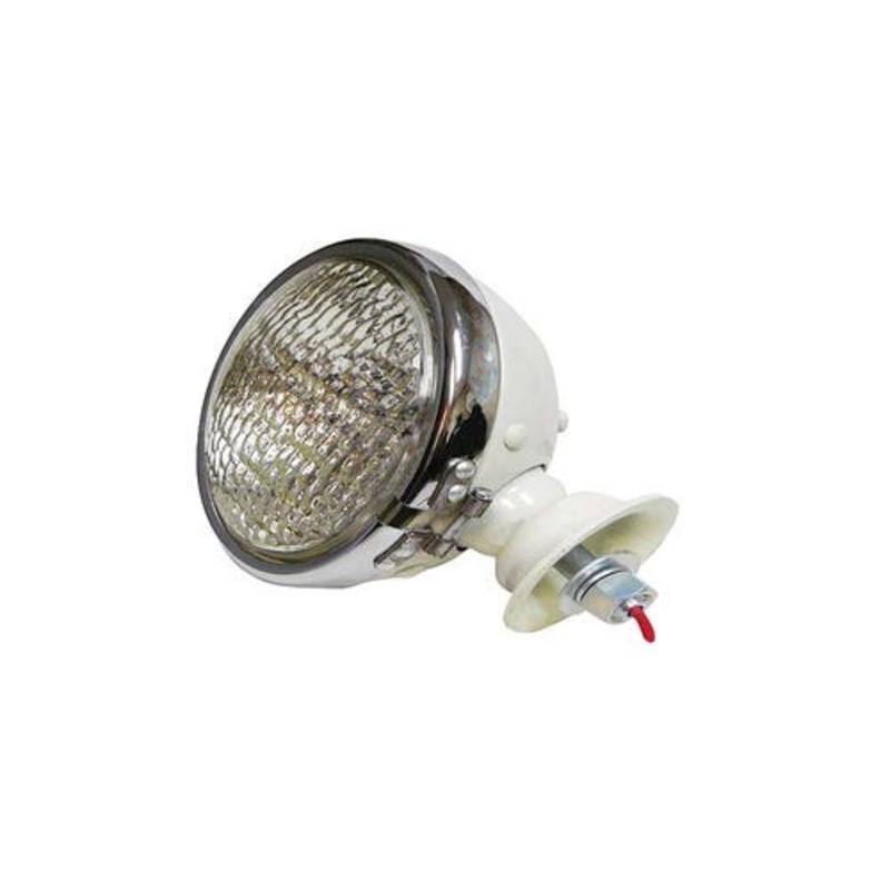 Headlight Assembly - 12V Round Tract-O-Lite Chrome Ring fits Ford 2N 8N 9N 2N13006C 2N13005C