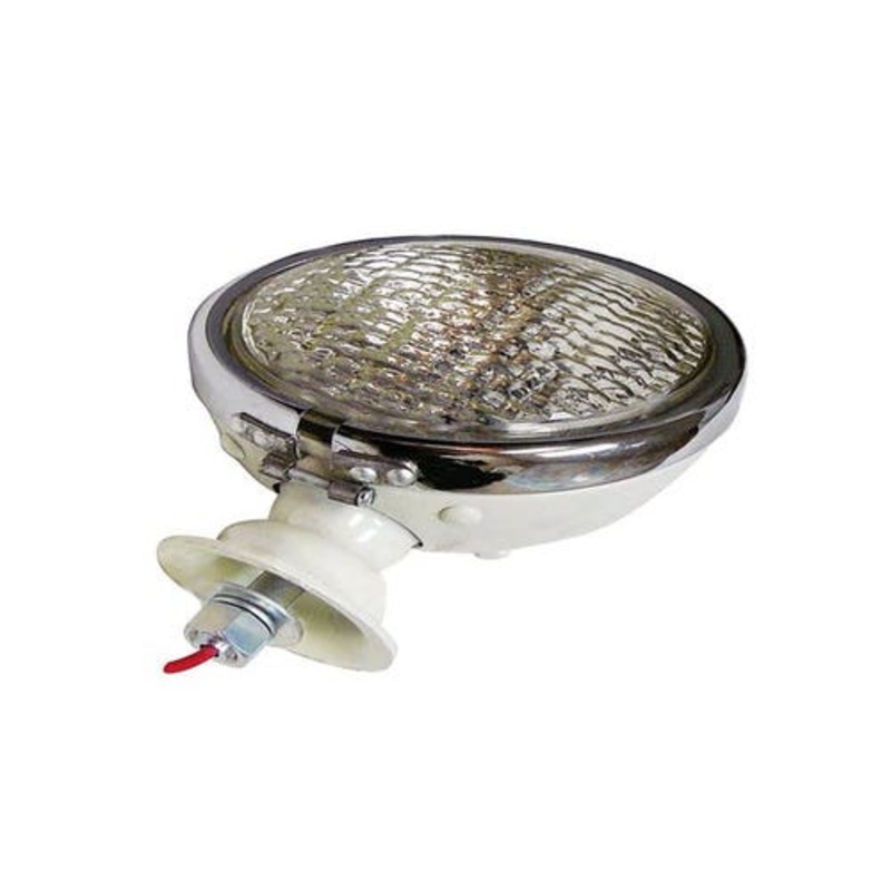 Headlight Assembly - 6V Round Tract-O-Lite Chrome Ring fits Ford 2N 8N 9N 2N13006C 2N13005C